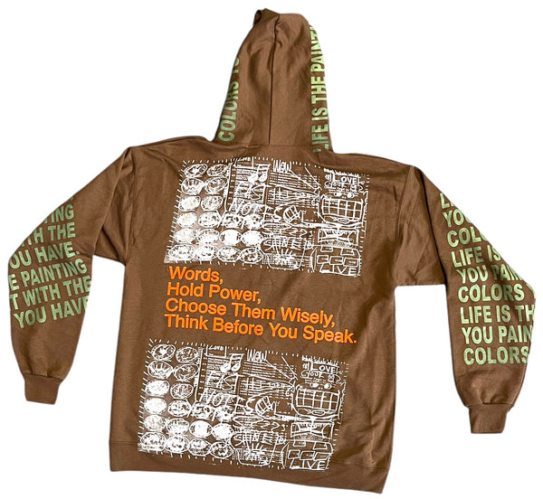 Words Hold Power Hoodie (Size Large)