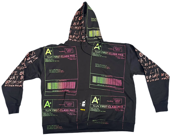 Positive Shipping Label Hoodie (Size 3XL)