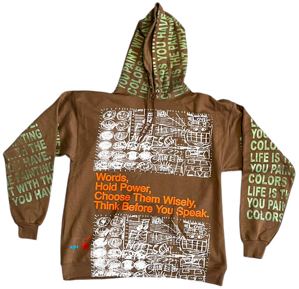 Words Hold Power Hoodie (Size Large)