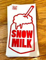 Snow Milk 2.5" x 5" Vinyl Sticker