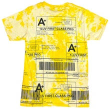 Load image into Gallery viewer, Positive Shipping Label Bleached Tee Shirt (Size Small)
