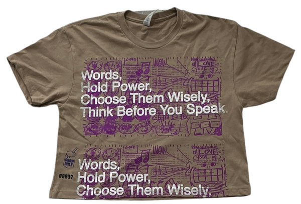 Words Hold Power Crop Top (Size Small)