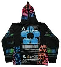Load image into Gallery viewer, Positive Shipping Label Hoodie (Size Large)
